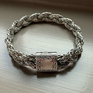 John Hardy 14mm Braided Classic Silver Bracelet